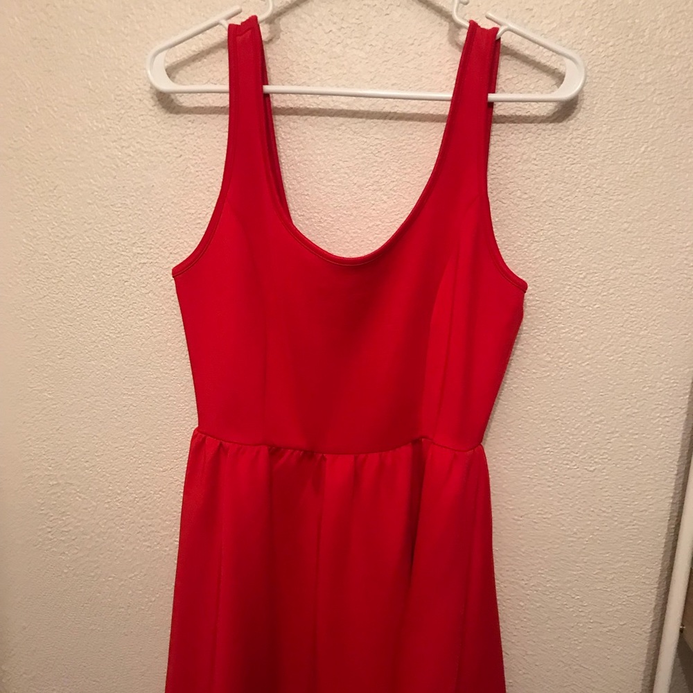 Red skater dress